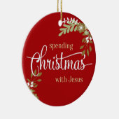 Erinnerungsweihnachten mit kundenspezifischem keramik ornament (Rechts)