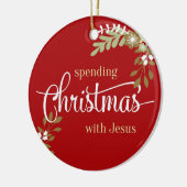 Erinnerungsweihnachten mit kundenspezifischem keramik ornament (Links)