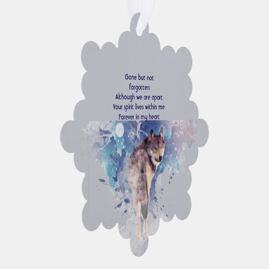 Erinnerungswolf Ornament Karte (Rechts)