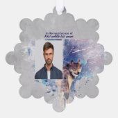 Erinnerungswolf Ornament Karte (Rückseite)