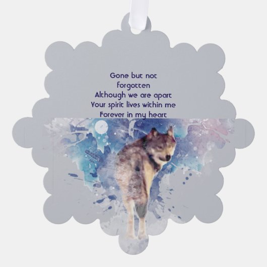 Erinnerungswolf Ornament Karte (Vorderseite)