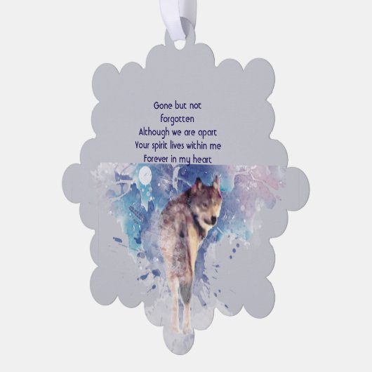 Erinnerungswolf Ornament Karte (Linke Ecke)