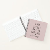 Erinnerungsworte aus der Kindheit Ihrer Kinder Notizblock (Innenseite)