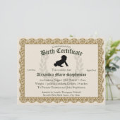 Erinnerungszertifikat "Keepake Footprint" (Stehend Vorderseite)