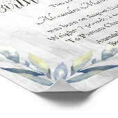 Erinnerungszertifikat "New Baby Footprint" Poster (Ecke)