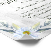 Erinnerungszertifikat "New Baby Footprint" Poster (Ecke)