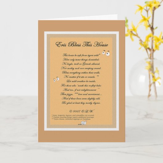 Eris House Blessing Karte (Gelbe Blume)