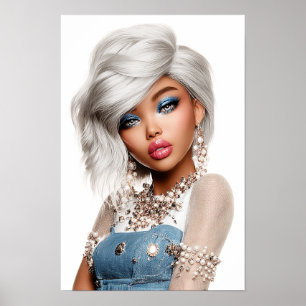 Eris Monei Editorial Beauty Portrait Poster