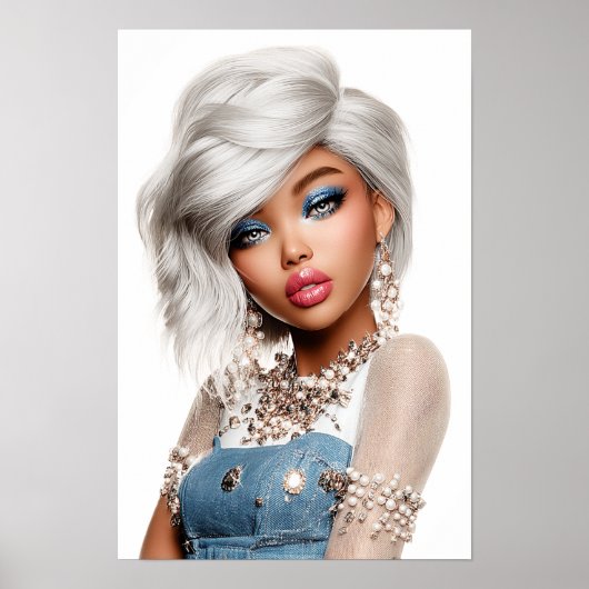 Eris Monei Editorial Beauty Portrait Poster (Vorne)