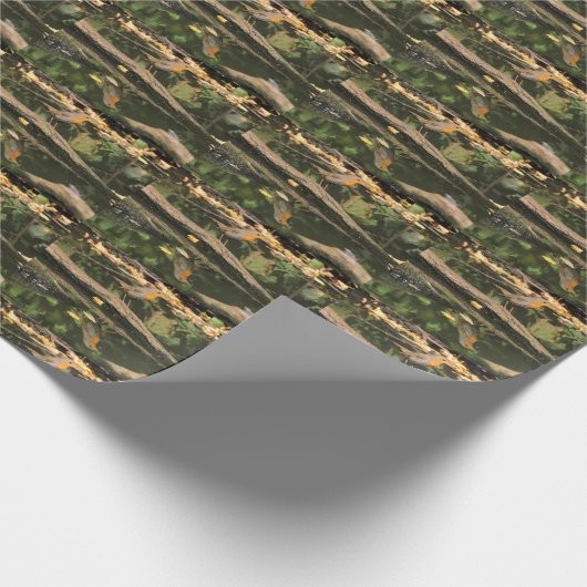 Erithacus rubecula geschenkpapier (Ecke)