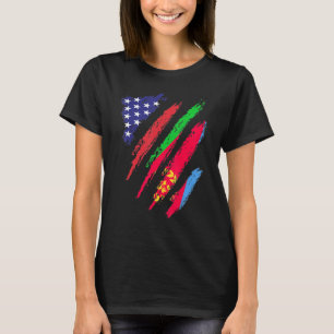 Eritrea American Ground Flag USA Patriot Heritage T-Shirt