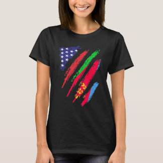 Eritrea American Ground Flag USA Patriot Heritage T-Shirt