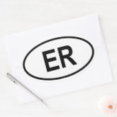 Eritrea ‚ER‘ Ovaler Aufkleber (Umschlag)