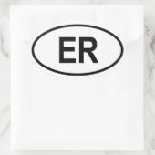 Eritrea ‚ER‘ Ovaler Aufkleber (Tasche)