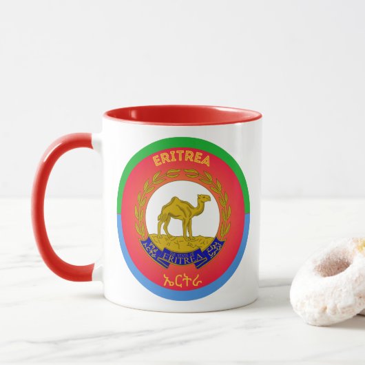 Eritrea-Erbe-Emblem Tasse (Mit Donut)