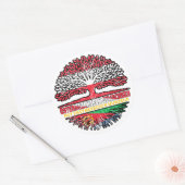 Eritrea Eritrean Austrian Baum Runder Aufkleber (Umschlag)