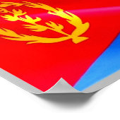 Eritrea - Eritreische Flagge - Poster (Ecke)