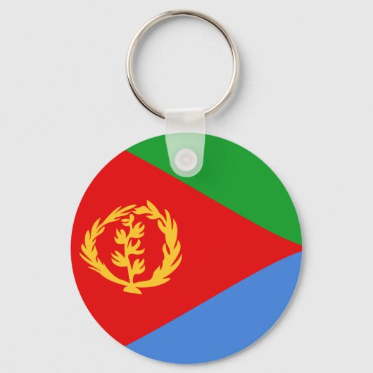 Eritrea Fisheye Flag Schlüsselanhänger (Vorderseite)