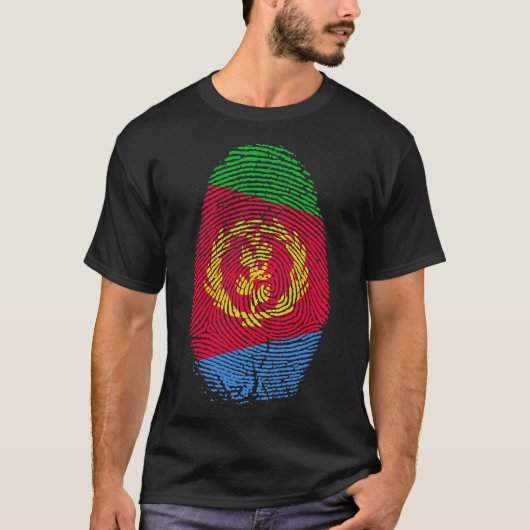 Eritrea Flag Fingerprint In meinem DNA-Geschenk fü T-Shirt (Vorderseite)