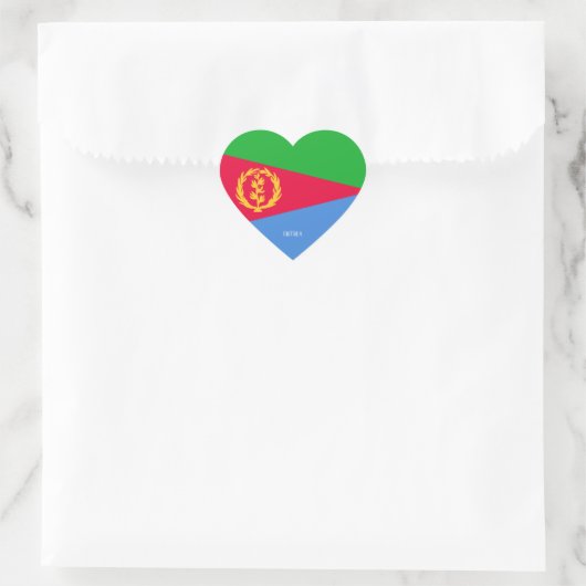 Eritrea Flag Splendid Patriotic Herz-Aufkleber (Tasche)