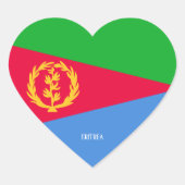 Eritrea Flag Splendid Patriotic Herz-Aufkleber (Vorderseite)