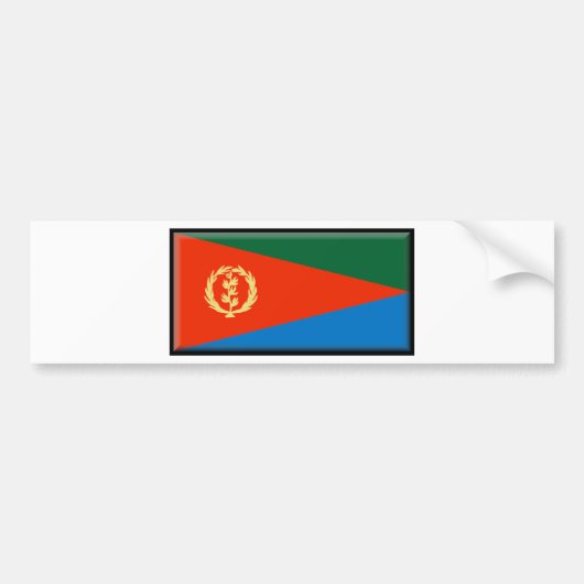Eritrea-Flagge Autoaufkleber (Vorne)