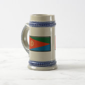 Eritrea-Flagge Bierglas (Vorderseite Links)
