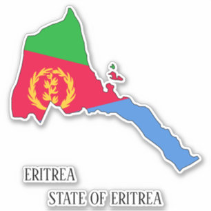 Eritrea Flagge Charming Patriotische Karte Aufkleber