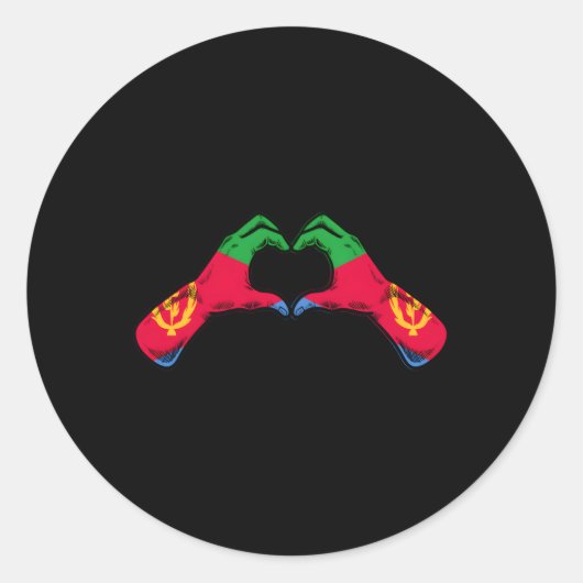 Eritrea Flagge Eritrean He Runder Aufkleber (Vorderseite)
