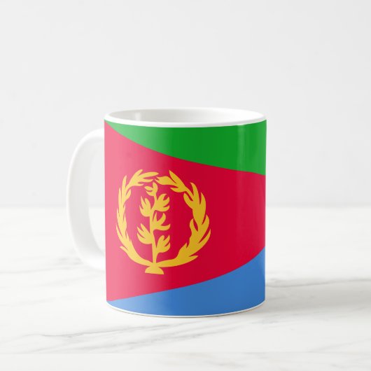 Eritrea-Flagge Kaffeetasse (Vorderseite Links)