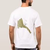 Eritrea-Flagge + Karte + Text-T - Shirt (Rückseite)