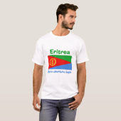 Eritrea-Flagge + Karte + Text-T - Shirt (Vorne ganz)