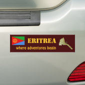 Eritrea-Flagge + Karten-Autoaufkleber Autoaufkleber (Auf Auto)
