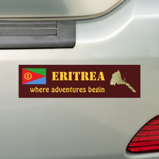 Eritrea-Flagge + Karten-Autoaufkleber Autoaufkleber (Auf Auto)