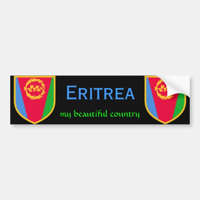 Eritrea-Flagge mein schönes Land Autoaufkleber (Vorne)