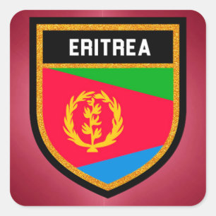 Eritrea-Flagge Quadratischer Aufkleber