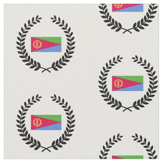 Eritrea-Flagge Stoff (Nahaufnahme)