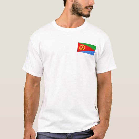 Eritrea-Flagge und Karten-T - Shirt (Vorderseite)