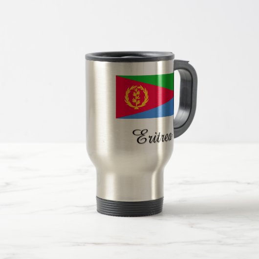 Eritrea-Flaggen-Entwurf Reisebecher (VorderseiteRechts)
