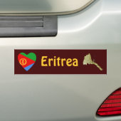 Eritrea-Flaggen-Herz + Karten-Autoaufkleber Autoaufkleber (Auf Auto)