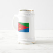 Eritrea-Flaggen-Tasse Bierglas (Vorderseite Links)