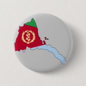 Eritrea-Flaggenkarte Button (Vorderseite)
