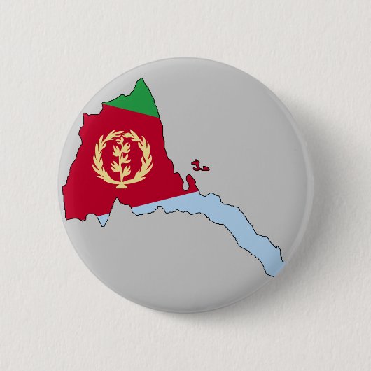 Eritrea-Flaggenkarte Button (Vorderseite)