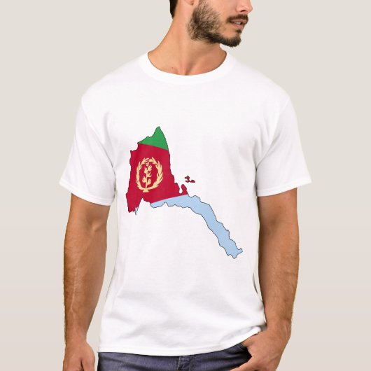 Eritrea-Flaggenkarte T-Shirt (Vorderseite)