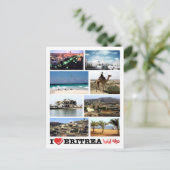 Eritrea I Liebe- Postkarte (Stehend Vorderseite)