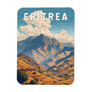 Eritrea Illustration Reise Kunst Vintage Magnet