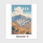 Eritrea Illustration Travel Art Vintag Aufkleber (Blatt)