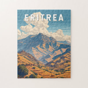 Eritrea Illustration Travel Art Vintag Puzzle