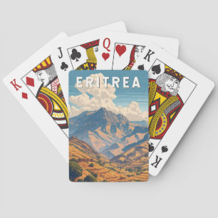 Eritrea Illustration Travel Art Vintag Spielkarten