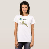 Eritrea Karte + Flagge + T - Shirt (Vorne ganz)